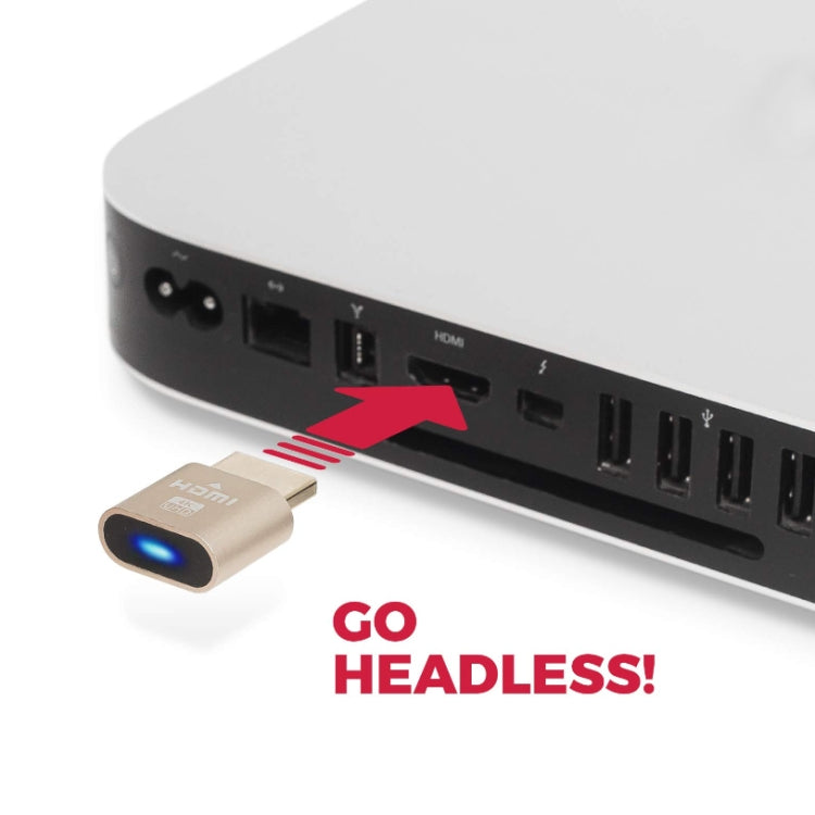 2pcs Graphics Card Spoofer HDMI Dummy Load Simulates HD Displays(Gold) - Converter by PMC TechLife | Online Shopping South Africa | PMC TechLife | Buy Now Pay Later Mobicred