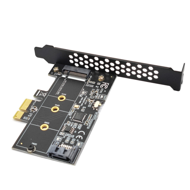 PCI-E to SATA3.0+M2 NGFF Expansion Card 6G Hard Disk Transfer Card(Black) - Add-on Cards by PMC Jewellery | Online Shopping South Africa | PMC Jewellery | Buy Now Pay Later Mobicred