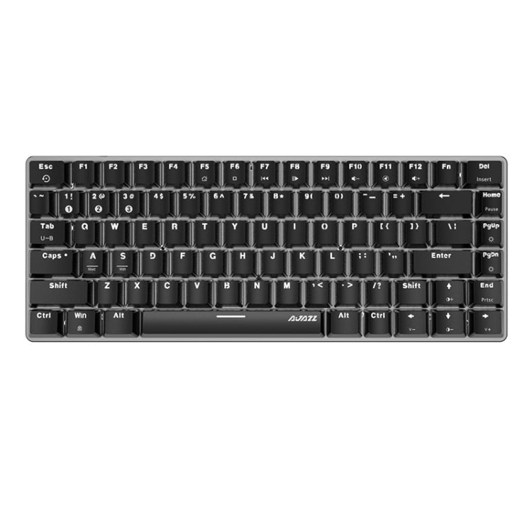 Ajazz AK33 82 Keys Bluetooth 5.0/Wired Dual Mode Red Shaft Mechanical Keyboard White Light (Black) - Wired Keyboard by Ajazz | Online Shopping South Africa | PMC Jewellery | Buy Now Pay Later Mobicred