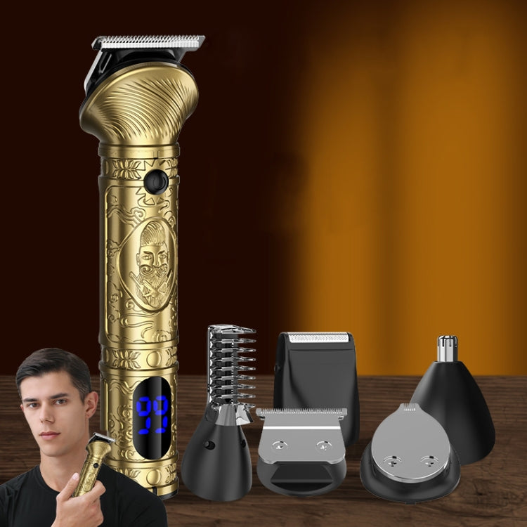 6 In 1 Men Multi-Functional Clipper Metal Body Hair Cutting(Bronze) - Hair Trimmer by PMC TechLife | Online Shopping South Africa | PMC TechLife | Buy Now Pay Later Mobicred