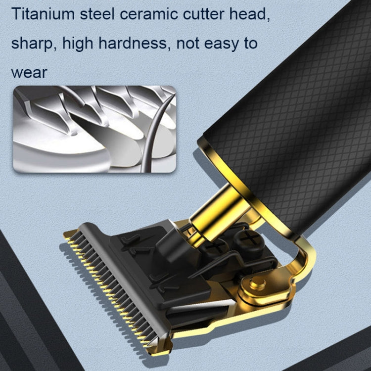 USB Rechargeable Digital Display Engraving Ceramic Knife Electric Hair Clipper(Digital Display Gold) - free shipping - PMC TechLife - Order now!