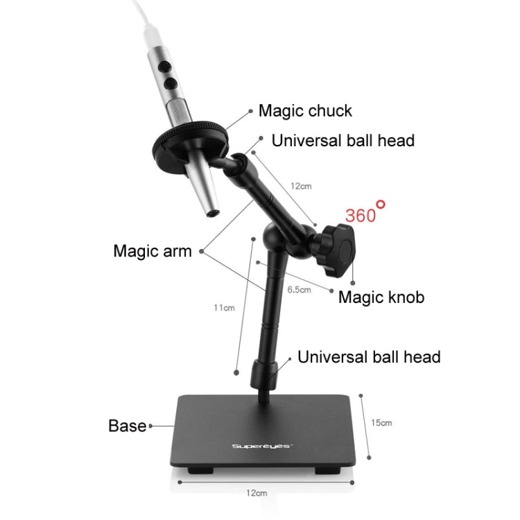 5 Million Digital Electron Microscope Magnifying Dermatoscope, Specification: B008+Z04 Universal Bracket+10 inch Screen - free shipping - PMC Jewellery - Order now!