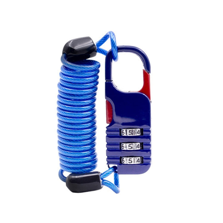 Helmet Anti Theft Password Lock Motorcycle Car Basket Soft Lock(Blue) - free shipping - PMC TechLife - Order now!