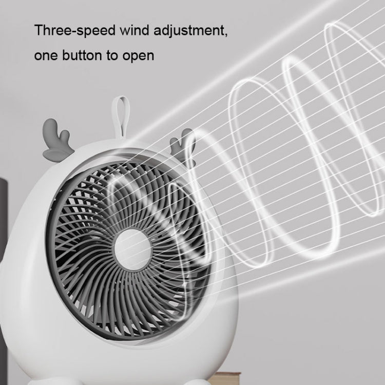 Dormitory Portable Animal Ear Desktop Electric Fan, Style: Directly Inserted Version White - Electric Fans by PMC Jewellery | Online Shopping South Africa | PMC Jewellery | Buy Now Pay Later Mobicred