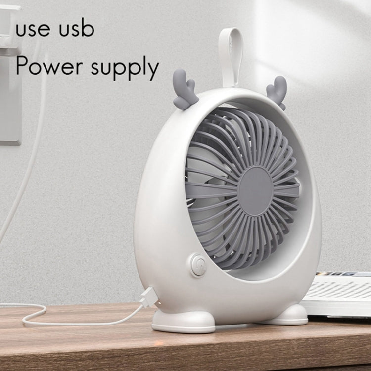 Dormitory Portable Animal Ear Desktop Electric Fan, Style: Directly Inserted Version Pink - Electric Fans by PMC Jewellery | Online Shopping South Africa | PMC Jewellery | Buy Now Pay Later Mobicred