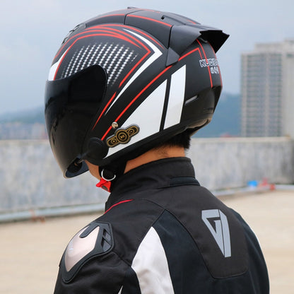 KUQIBAO Motorcycle Smart Bluetooth Sun Protection Double Lens Safety Helmet, Size: XXL(Matte Black) - Helmets by KUQIBAO | Online Shopping South Africa | PMC Jewellery | Buy Now Pay Later Mobicred