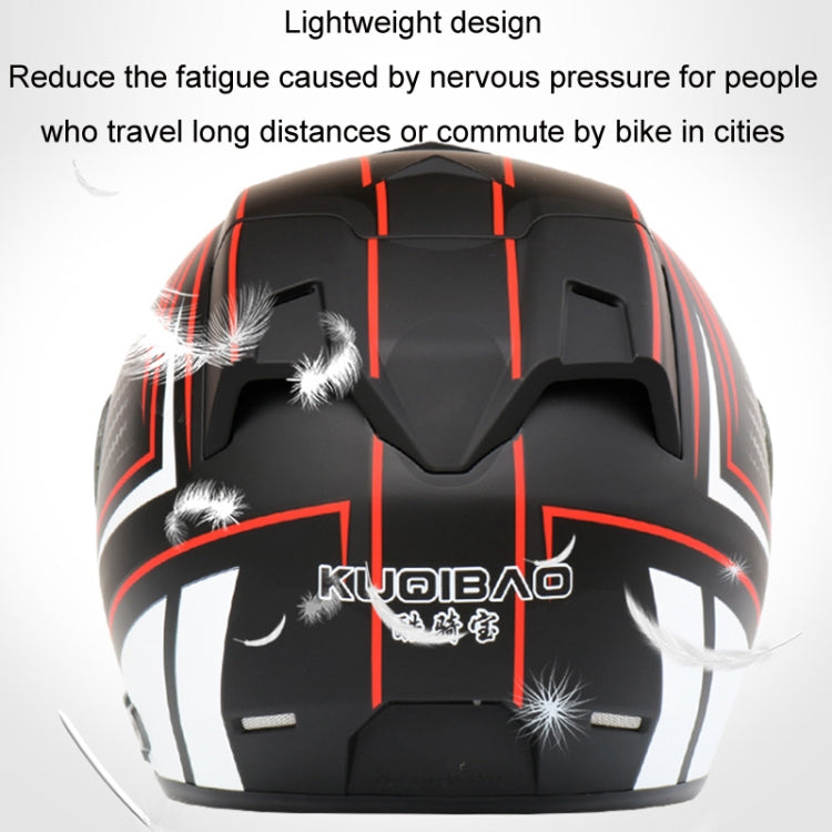 KUQIBAO Motorcycle Smart Bluetooth Sun Protection Double Lens Safety Helmet, Size: XXL(Matte Black Phantom Fiber+Gray Rear Spoiler) - Helmets by KUQIBAO | Online Shopping South Africa | PMC Jewellery | Buy Now Pay Later Mobicred