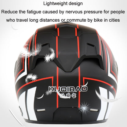 KUQIBAO Motorcycle Smart Bluetooth Sun Protection Double Lens Safety Helmet, Size: M(White Phantom Fiber+Gray Tail) - Helmets by KUQIBAO | Online Shopping South Africa | PMC Jewellery | Buy Now Pay Later Mobicred