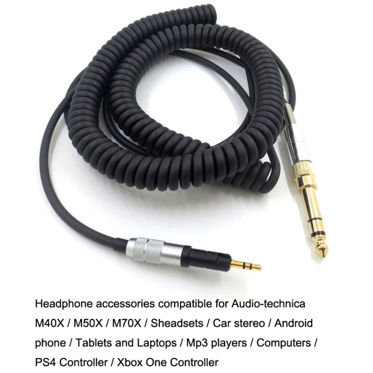 For ATH-M50X / M40X / M70X Spring Headset Audio Cable AUX 2.5mm Head - free shipping - PMC TechLife - Order now!
