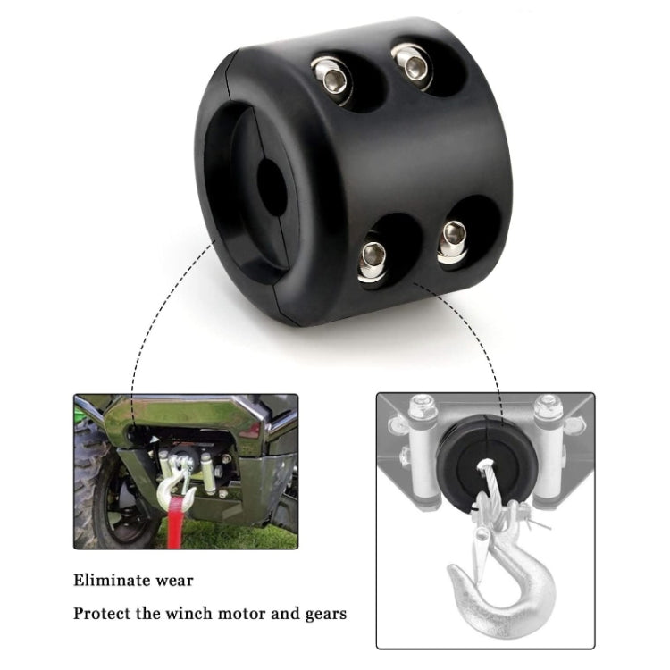 Anti-Abrasion Rubber Plug For Towing Hook Compatible With KFI/ATV Stranded Cables(Black) - Towing Bars by PMC Jewellery | Online Shopping South Africa | PMC Jewellery | Buy Now Pay Later Mobicred