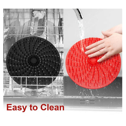 Air Fryer Reusable Silicone Liner Mat Non-Stick Steamer Pad Kitchen Accessories Square Black 23cm - Baking mat & Bakewares by PMC Jewellery | Online Shopping South Africa | PMC Jewellery