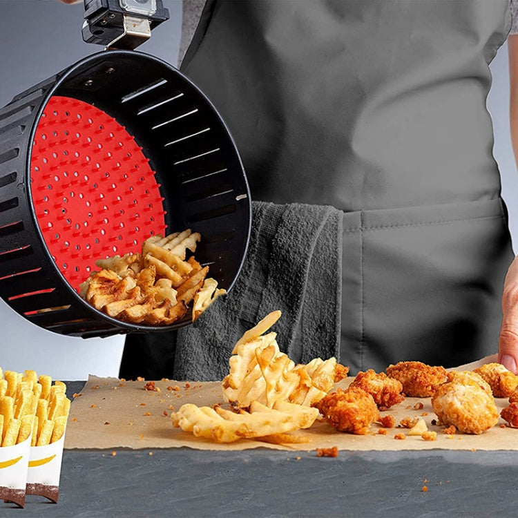 Air Fryer Reusable Silicone Liner Mat Non-Stick Steamer Pad Kitchen Accessories Square Black 23cm - Baking mat & Bakewares by PMC Jewellery | Online Shopping South Africa | PMC Jewellery