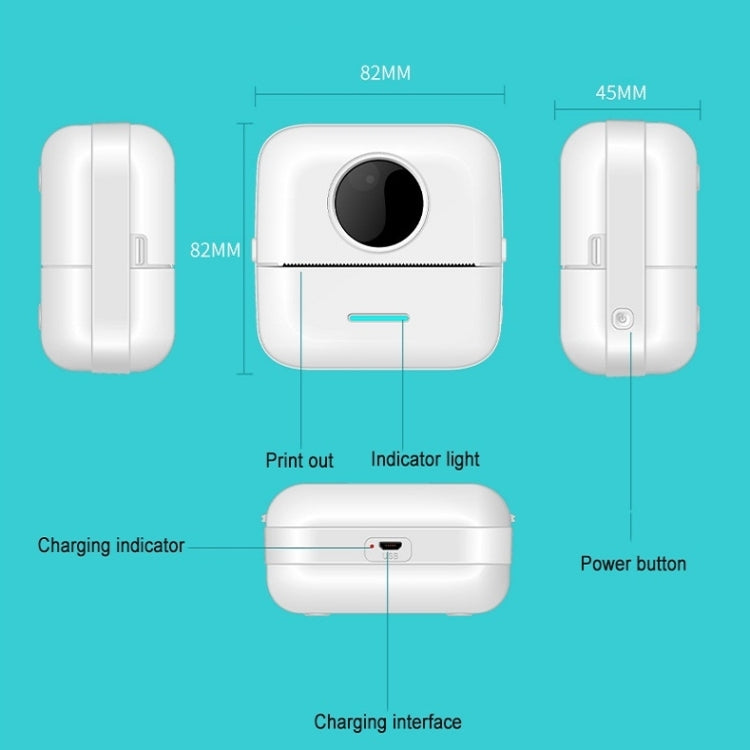 Mini Student Wrong Question Bluetooth Thermal Printer With 5 Rolls White Paper(Yellow) - Printer by PMC Jewellery | Online Shopping South Africa | PMC Jewellery | Buy Now Pay Later Mobicred