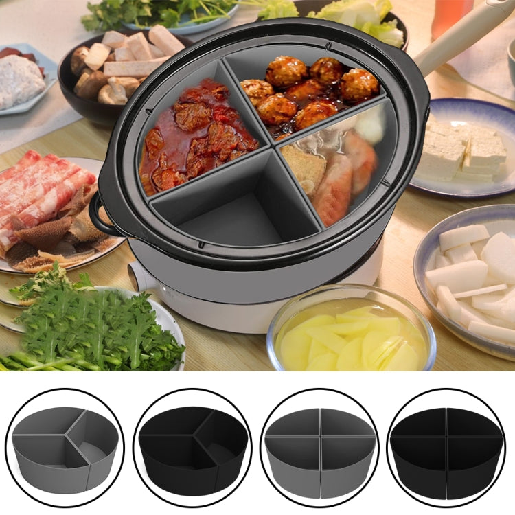 For Crockpot 6QT Slow Cooker Silicone Liners Divider Reusable Leak Proof Mats, Spec: Gray  4 Compartments - Kitchen Machine Accessories & Parts by PMC Jewellery | Online Shopping South Africa | PMC Jewellery