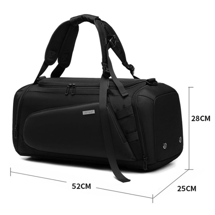 MINGLU Large-Capacity Dry And Wet Separation Gym Bag Messenger Training Bag(Grey) - Travel Bags by PMC TechLife | Online Shopping South Africa | PMC TechLife