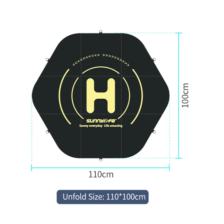 Sunnylife TJP10 110cm Hexagonal Double-Sided Folding With Ground Spikes Drone Universal Apron - Parking Apron by Sunnylife | Online Shopping South Africa | PMC TechLife | Buy Now Pay Later Mobicred