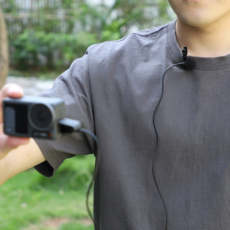 For DJI Pocket 3 / Action 4 / 3 / 2 Sunnylife MC490 Collar Microphone Motion Camera Recording Wheat - Microphone by Sunnylife | Online Shopping South Africa | PMC TechLife | Buy Now Pay Later Mobicred