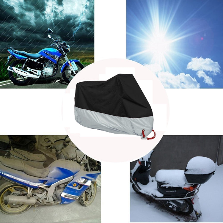190T Motorcycle Rain Covers Dustproof Rain UV Resistant Dust Prevention Covers, Size: M(Black and Light Blue) - Protective Gear by PMC TechLife | Online Shopping South Africa | PMC TechLife | Buy Now Pay Later Mobicred