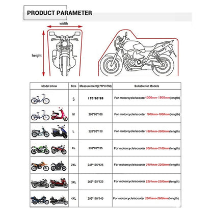 190T Motorcycle Rain Covers Dustproof Rain UV Resistant Dust Prevention Covers, Size: XXXXL(Black and Dark Blue) - Protective Gear by PMC Jewellery | Online Shopping South Africa | PMC Jewellery | Buy Now Pay Later Mobicred