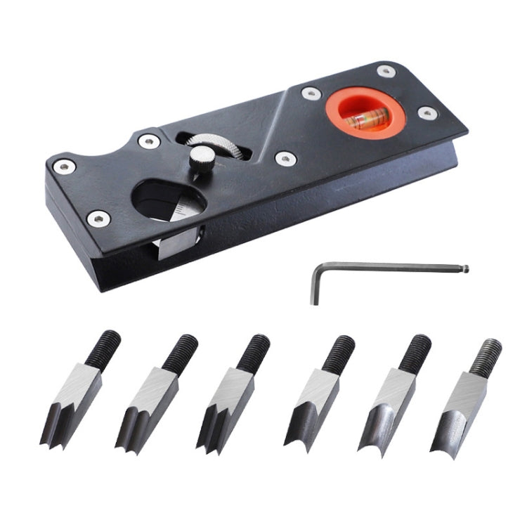 Woodworking Multi-Angle Chamfering Adjustable Depth Hand Planer, Color: Black + 6 Blades - free shipping - PMc TechLife - Order now!