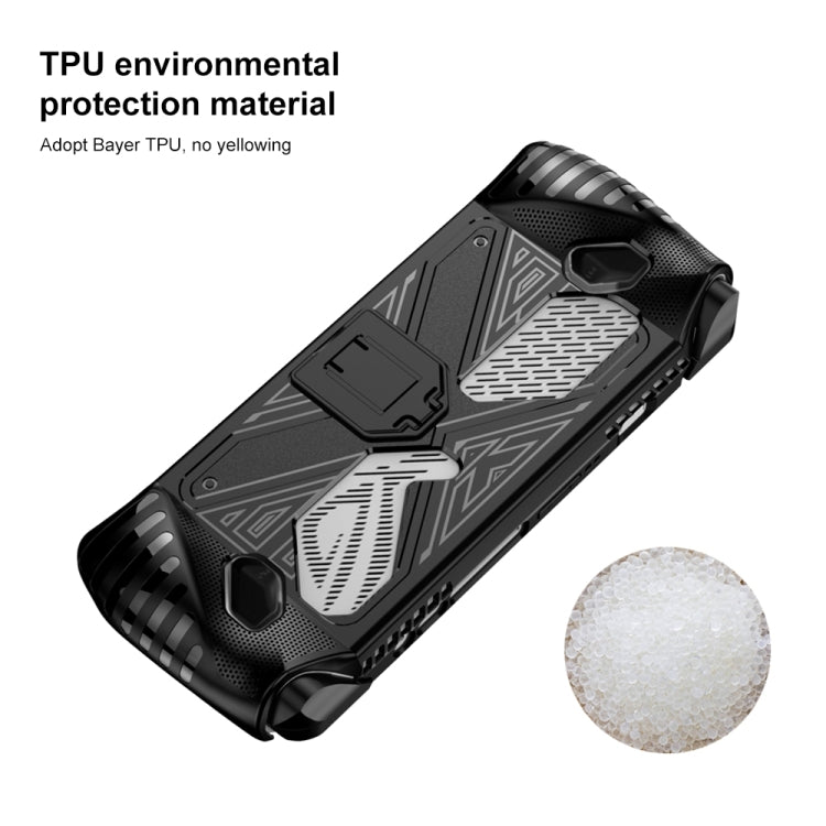 For Asus ROG Ally Game Console TPU Soft Cover With Holder Bracket(Black) - Accessories by PMC TechLife | Online Shopping South Africa | PMC TechLife
