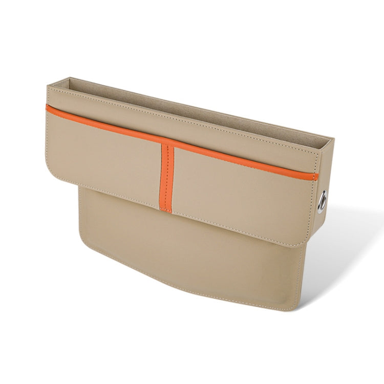 Leather Car Seat Gap Multifunctional Storage Box(Beige) - Stowing Tidying by PMC Jewellery | Online Shopping South Africa | PMC Jewellery | Buy Now Pay Later Mobicred