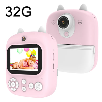 1200W Pixel  2.4 Inch Display Children Print Instant Camera 32G+Card Reader  Pink - Children Cameras by PMC Jewellery | Online Shopping South Africa | PMC Jewellery | Buy Now Pay Later Mobicred