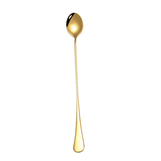 304 Stainless Steel Long Handle Thickened Pointed Spoon Coffee Ice Drink Mixing Spoon, Color: Titanium Gold - Cutlery Sets by PMC Jewellery | Online Shopping South Africa | PMC Jewellery | Buy Now Pay Later Mobicred