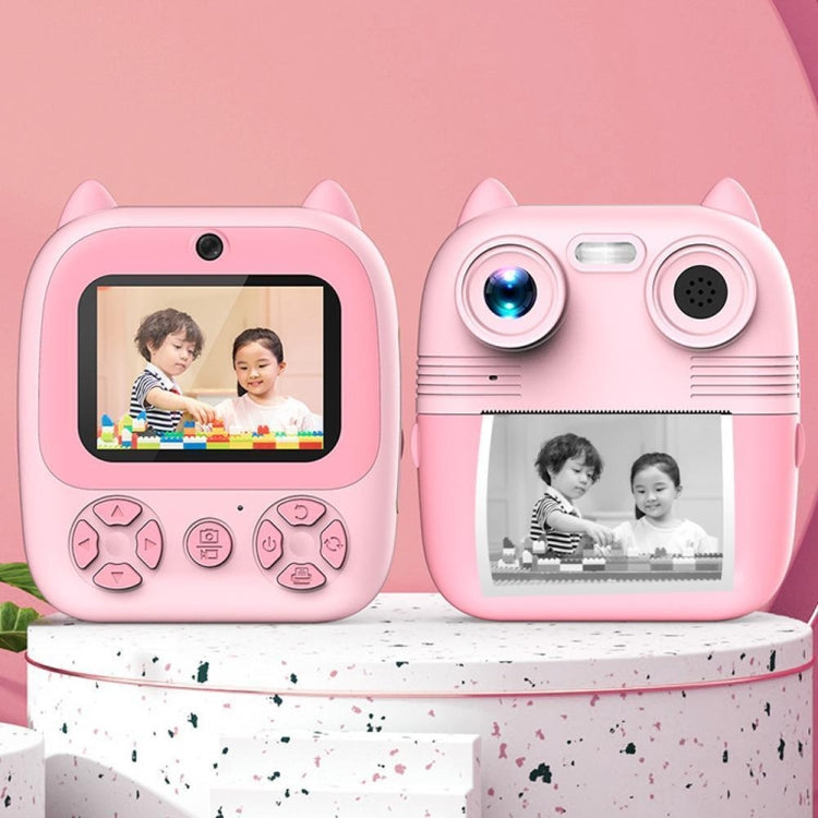 1080P Instant Print Camera 2.8-inch IPS Screen Front and Rear Dual Lens Kids Camera, Spec: Pink+32G Card - Children Cameras by PMC Jewellery | Online Shopping South Africa | PMC Jewellery | Buy Now Pay Later Mobicred