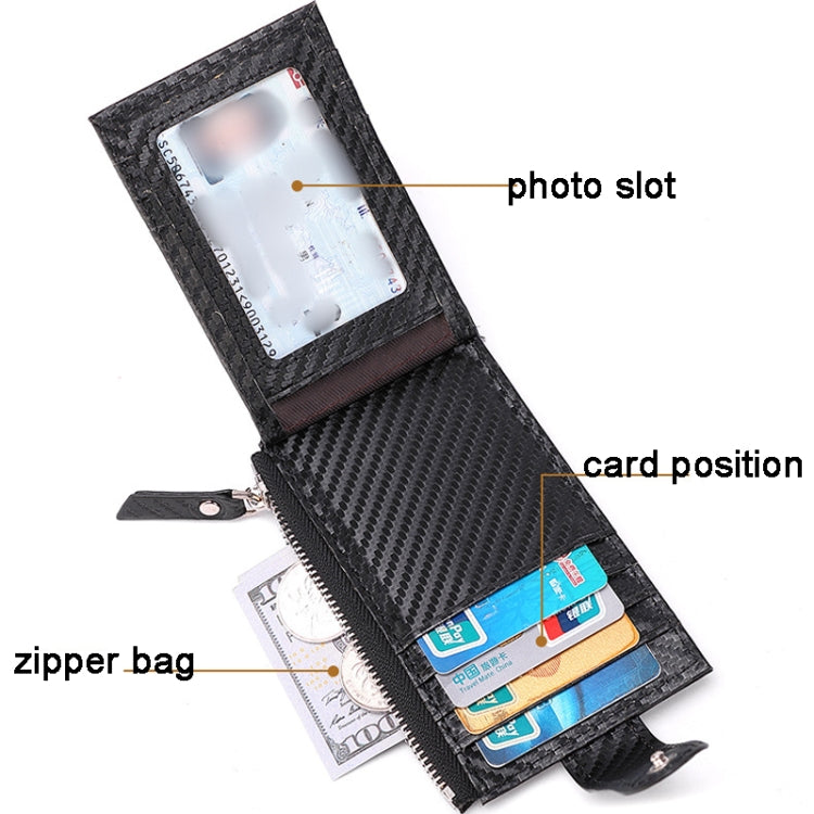 For Airtag Tracker Case Carbon Fiber Credit Card Holder Wallet(Black) - Wallet Series by PMC TechLife | Online Shopping South Africa | PMC TechLife | Buy Now Pay Later Mobicred