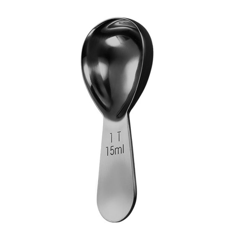 15ml 304 Stainless Steel Thickened Coffee Spoon With Scale Measuring Bean Spoon, Color: Black - Coffee Tools by PMC Jewellery | Online Shopping South Africa | PMC Jewellery | Buy Now Pay Later Mobicred