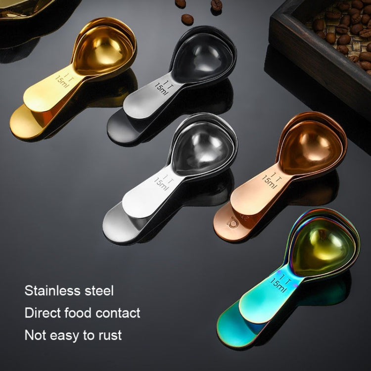 15ml 304 Stainless Steel Thickened Coffee Spoon With Scale Measuring Bean Spoon, Color: Black - Coffee Tools by PMC Jewellery | Online Shopping South Africa | PMC Jewellery | Buy Now Pay Later Mobicred