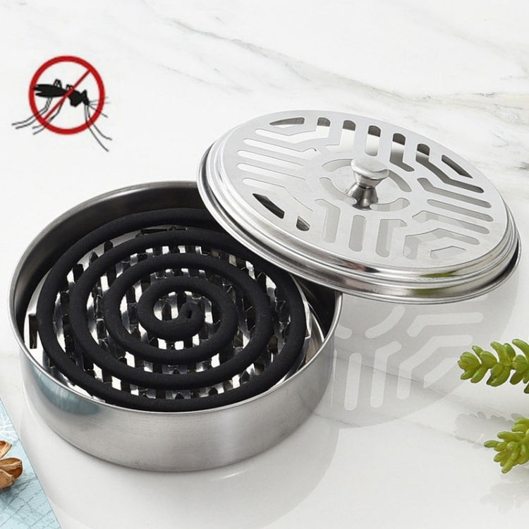 Stainless Steel Mosquito Incense Tray Holder Household Fireproof Mosquito Incense Box With Cover(As Show) - Mosquito Coil Tray by PMC Jewellery | Online Shopping South Africa | PMC Jewellery