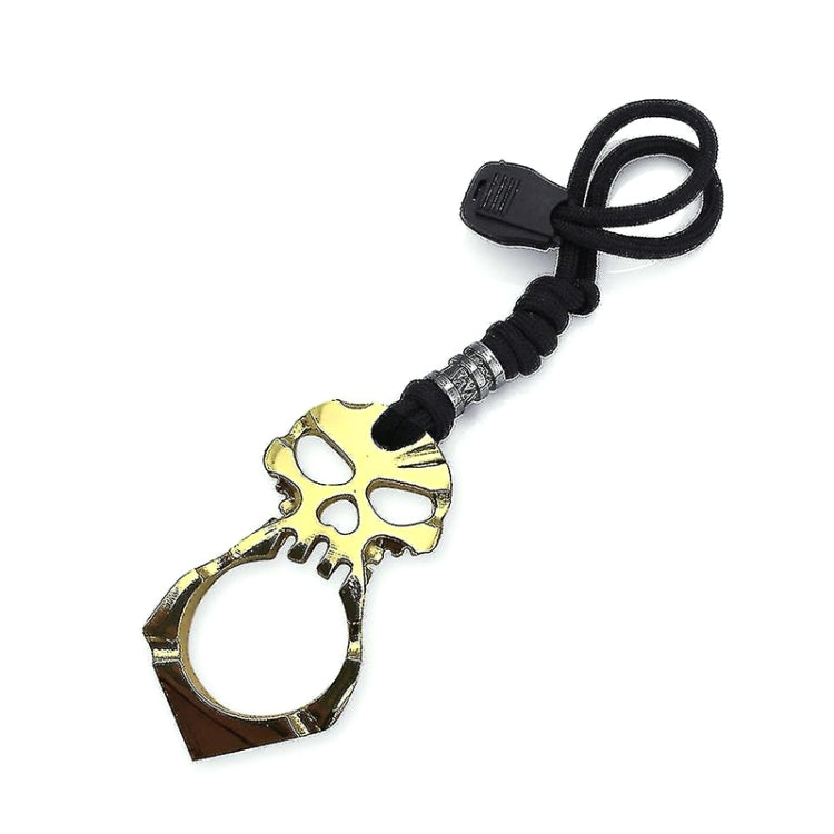 Rose Thorn Single Finger Buckle Self-defense Broken Window Keychain(Gold) - Key Rings by PMC TechLife | Online Shopping South Africa | PMC TechLife
