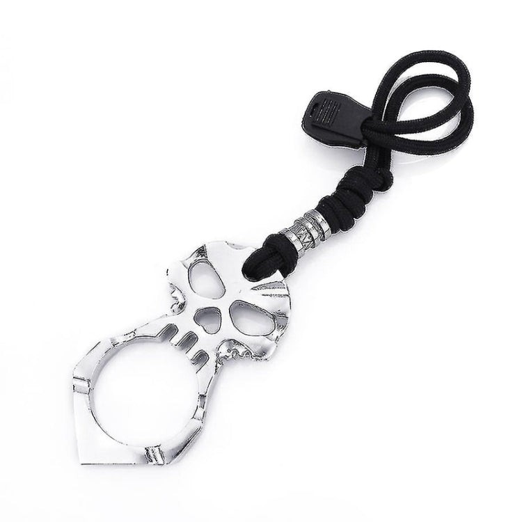 Rose Thorn Single Finger Buckle Self-defense Broken Window Keychain(Silver) - Key Rings by PMC TechLife | Online Shopping South Africa | PMC TechLife