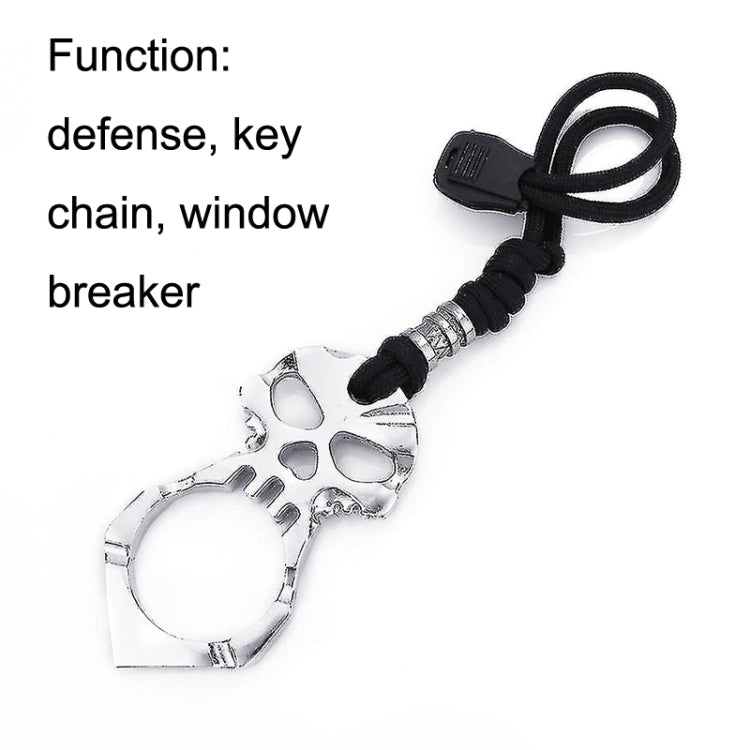 Rose Thorn Single Finger Buckle Self-defense Broken Window Keychain(Gold) - Key Rings by PMC TechLife | Online Shopping South Africa | PMC TechLife