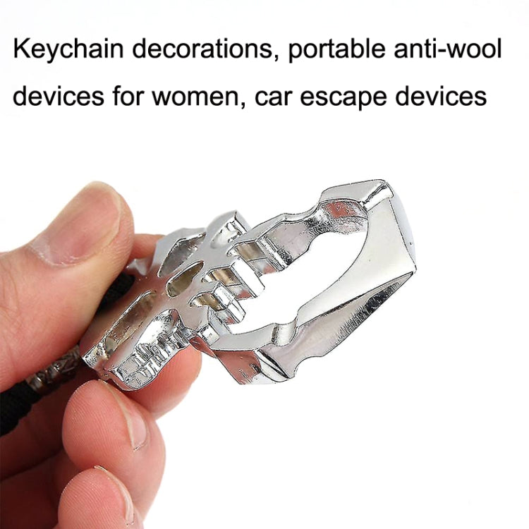 Rose Thorn Single Finger Buckle Self-defense Broken Window Keychain(Gold) - Key Rings by PMC TechLife | Online Shopping South Africa | PMC TechLife