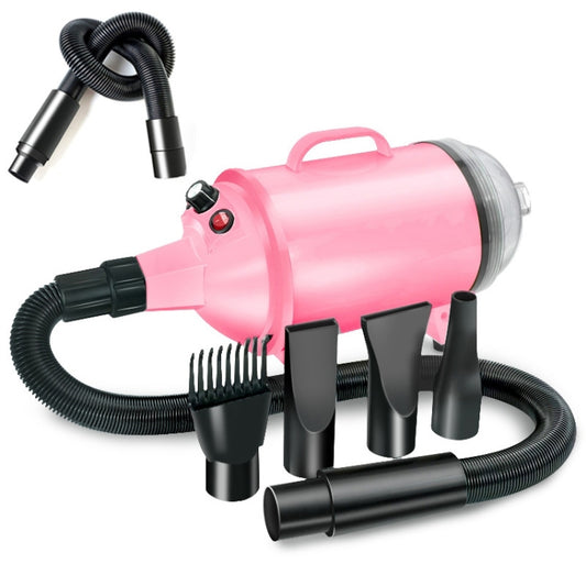 2100W Dog Dryer Stepless Speed Pet Hair Blaster With Vacuum Cleaner 220V UK Plug(Pure Pink) - Blower & Drying by PMC Jewellery | Online Shopping South Africa | PMC Jewellery | Buy Now Pay Later Mobicred