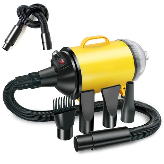 2100W Dog Dryer Stepless Speed Pet Hair Blaster With Vacuum Cleaner 220V UK Plug(Black Yellow) - Blower & Drying by PMC Jewellery | Online Shopping South Africa | PMC Jewellery | Buy Now Pay Later Mobicred