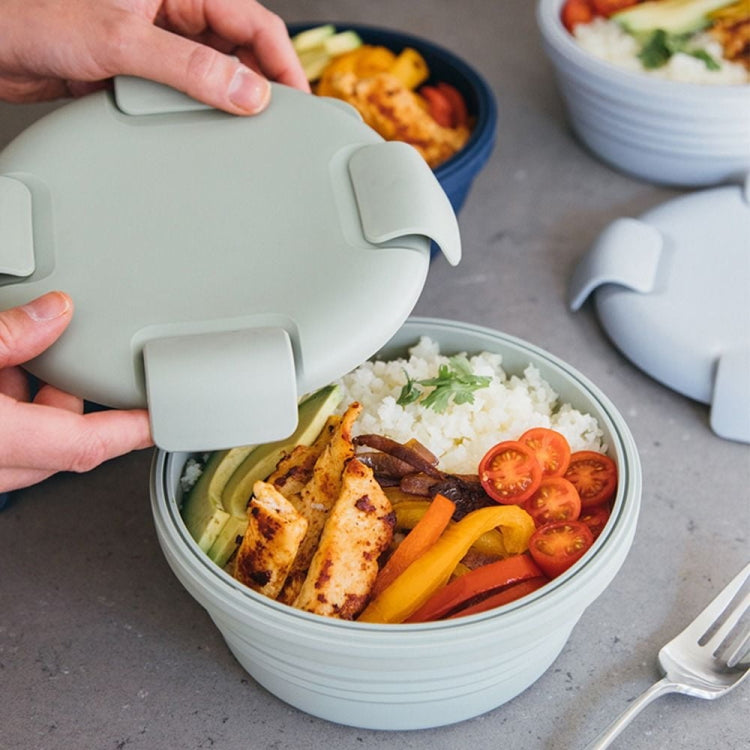 1100ml Silicone Folding Lunch Box  Travel Bowl Microwave & Dishwasher Safe(Gray) - Preservation Supplies by PMC Jewellery | Online Shopping South Africa | PMC Jewellery