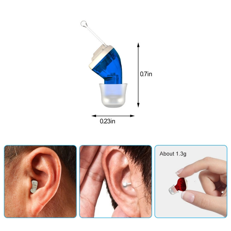 AN127 Invisible In-Ear Hearing Aid Sound Amplifier For The Elderly And Hearing Impaired(Red Right Ear) - Hearing Aids by PMC Jewellery | Online Shopping South Africa | PMC Jewellery