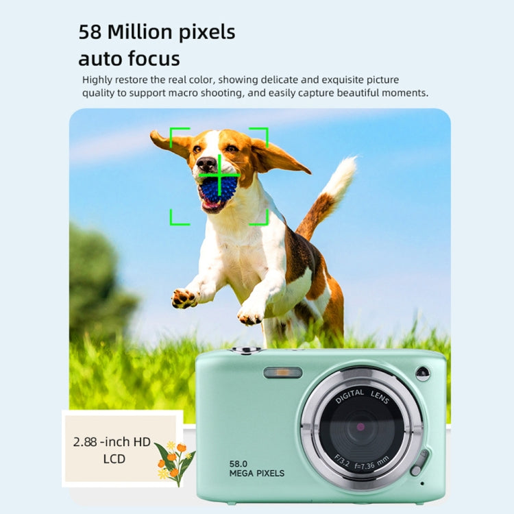 2.88 Inch IPS Screen HD Digital Camera 16X Zoom Portable CCD Camera(Green) - Video Cameras by PMC Jewellery | Online Shopping South Africa | PMC Jewellery