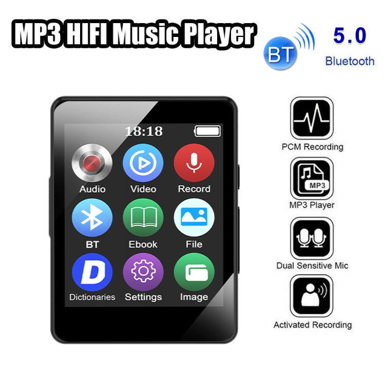 MP3 Music Player Bluetooth 5.0 Ebook Recorder MP4 Walkman Without Memory Card(Black) - MP3 Player by PMC TechLife | Online Shopping South Africa | PMC TechLife | Buy Now Pay Later Mobicred