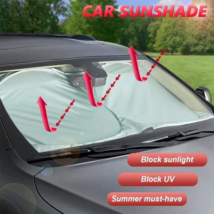 150x85cm Car Double Circle Sun Visor Heat Insulation Sun Protection Sun Block - Window Foils & Solar Protection by PMC TechLife | Online Shopping South Africa | PMC TechLife