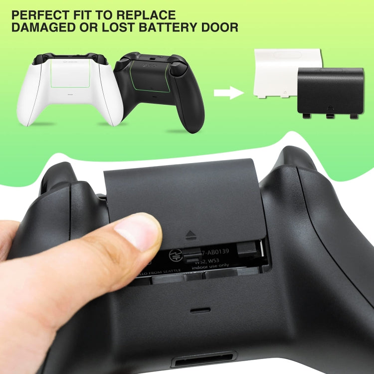 For Xbox One 5pcs Wireless Controller Battery Cover Replacement Battery Doors(Black) - XBOX Spare Parts by PMC Jewellery | Online Shopping South Africa | PMC Jewellery