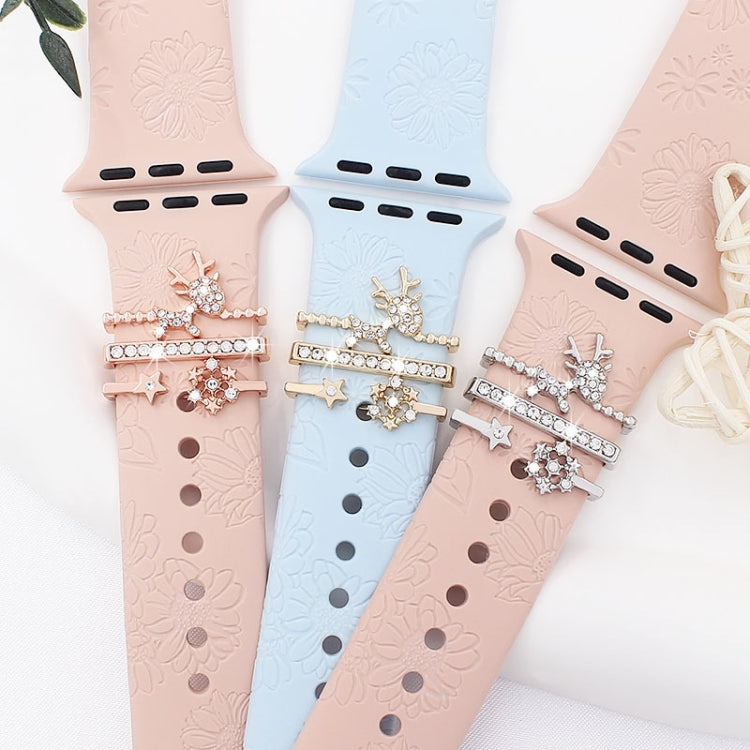 3pcs/Set Smart Watch Silicone Watch Band Decoration Ring(6) - free shipping - PMC TechLife - Order now!