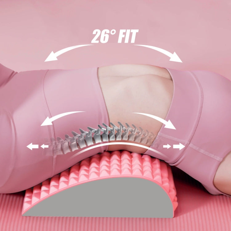 Lumbar Relaxing Massager Spinal Corrective Stretch Exercise Aid, Specification: Solid Color (Pink) - free shipping - PMC TechLife - Order now!