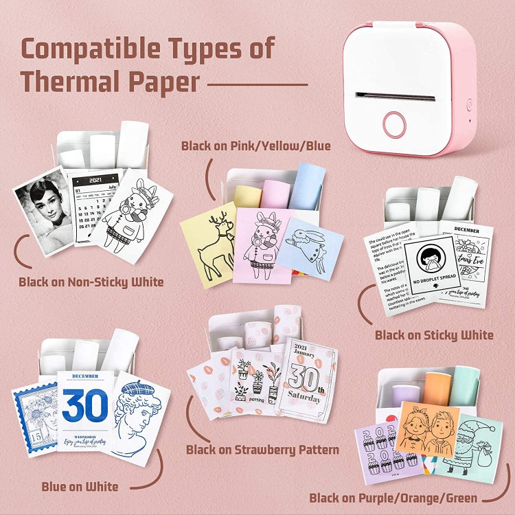 For Phomemo T02 3rolls Bluetooth Printer Thermal Paper Label Paper 50mmx3.5m 20 Years Black on Transparent Sticker - free shipping - PMC TechLife - Order now!