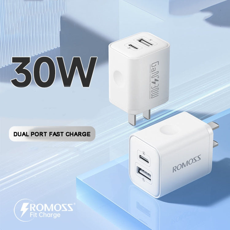 ROMOSS AC30T PD 30W Double Port Type-C/USB-C+USB-A  Gallium Nitride Charger Adapter,CN Plug - USB Charger by ROMOSS | Online Shopping South Africa | PMC Jewellery