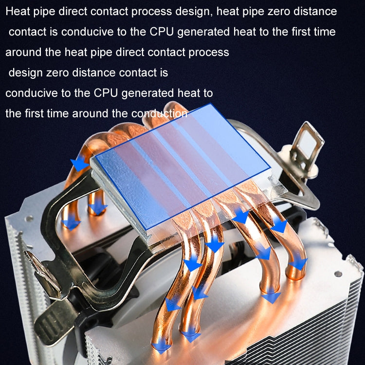 EVESKY 600 Desktop Computer 4 Copper Tube Mute CPU Cooling Fan, Color: Single Fan Without Light - free shipping - PMC Jewellery - Order now!